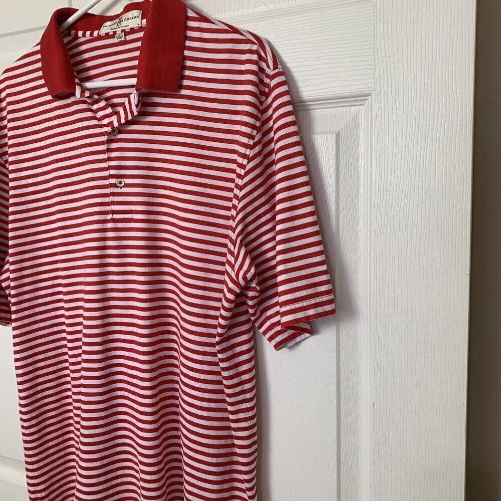 Fairway & Greene F&G Men’s Large Red White Striped Polo Shirt Golf - Picture 3 of 10